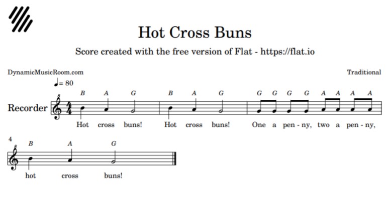 how-to-play-hot-cross-buns-on-the-recorder-for-beginners-dynamic-music-room