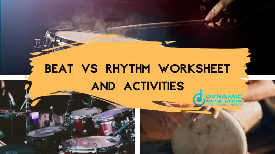 beat vs rhythm worksheet banner