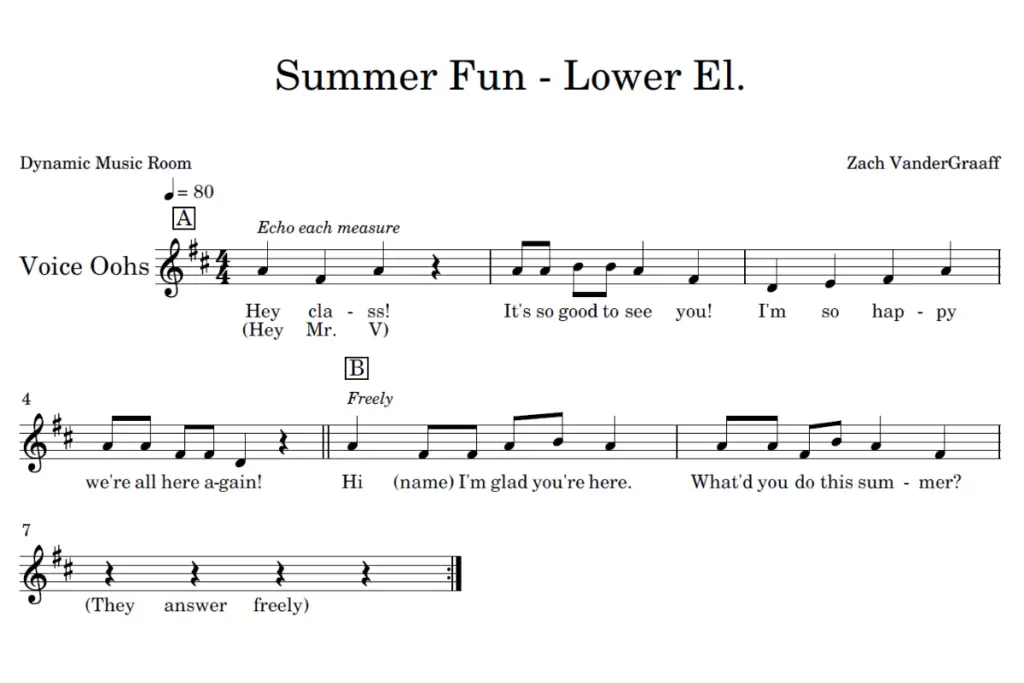 summer fun sheet music