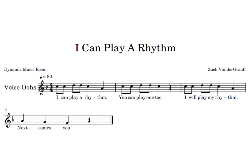 i can play a rhythm sheet music